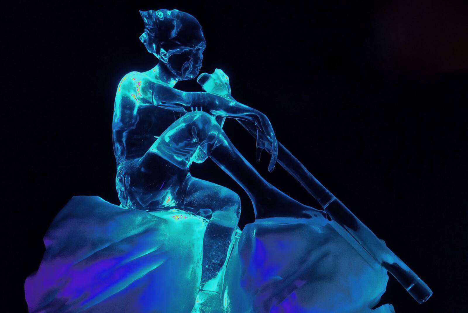 Ice sculpture of Peter Pan