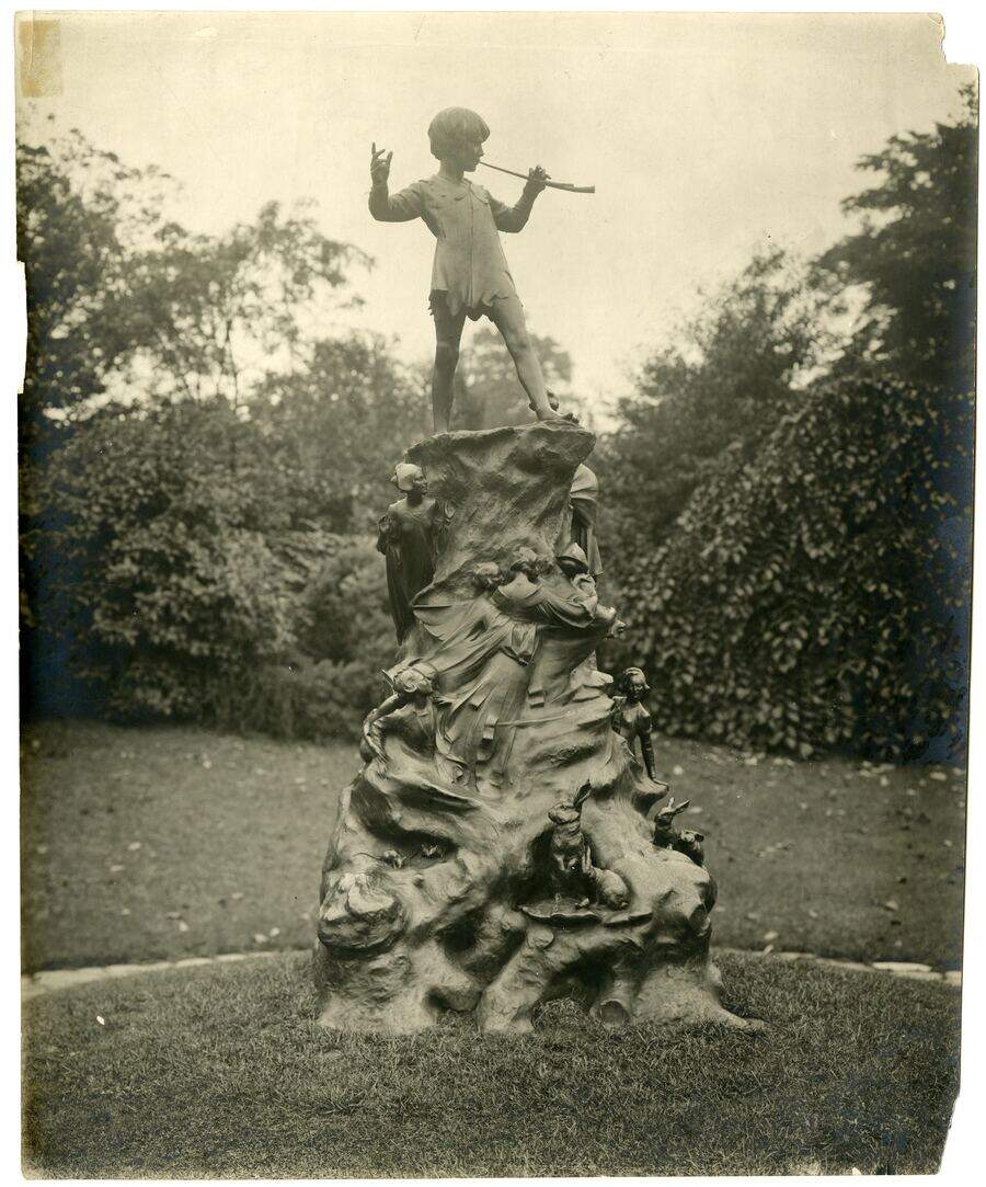 The Peter Pan statue, circa 1920s